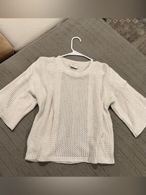 Light Beige Knit Sweater Top